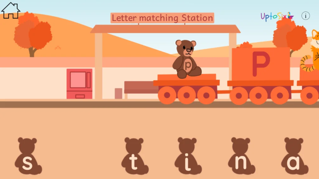 Letter matching phonics game