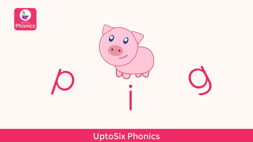 Phonics sounds in the word pig