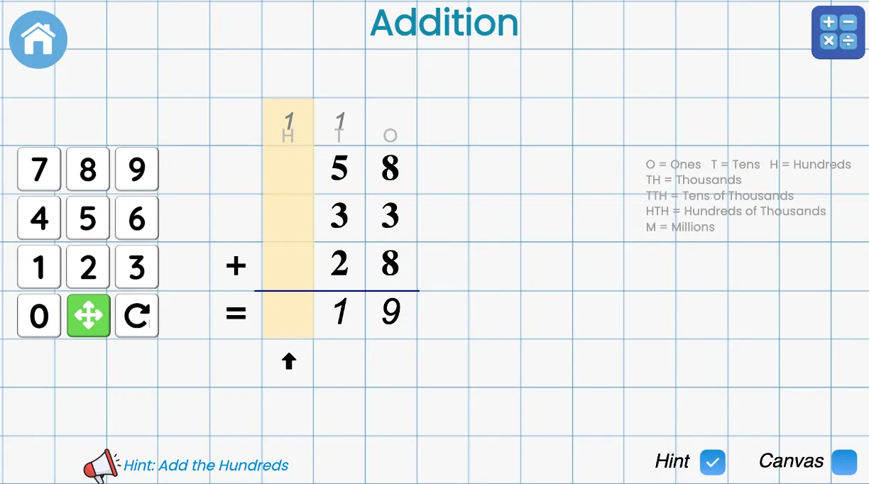 Addition Game Interface
