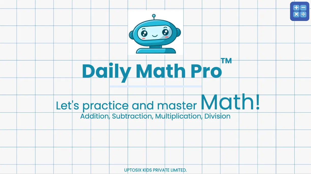Daily Math Pro Robot Mascot